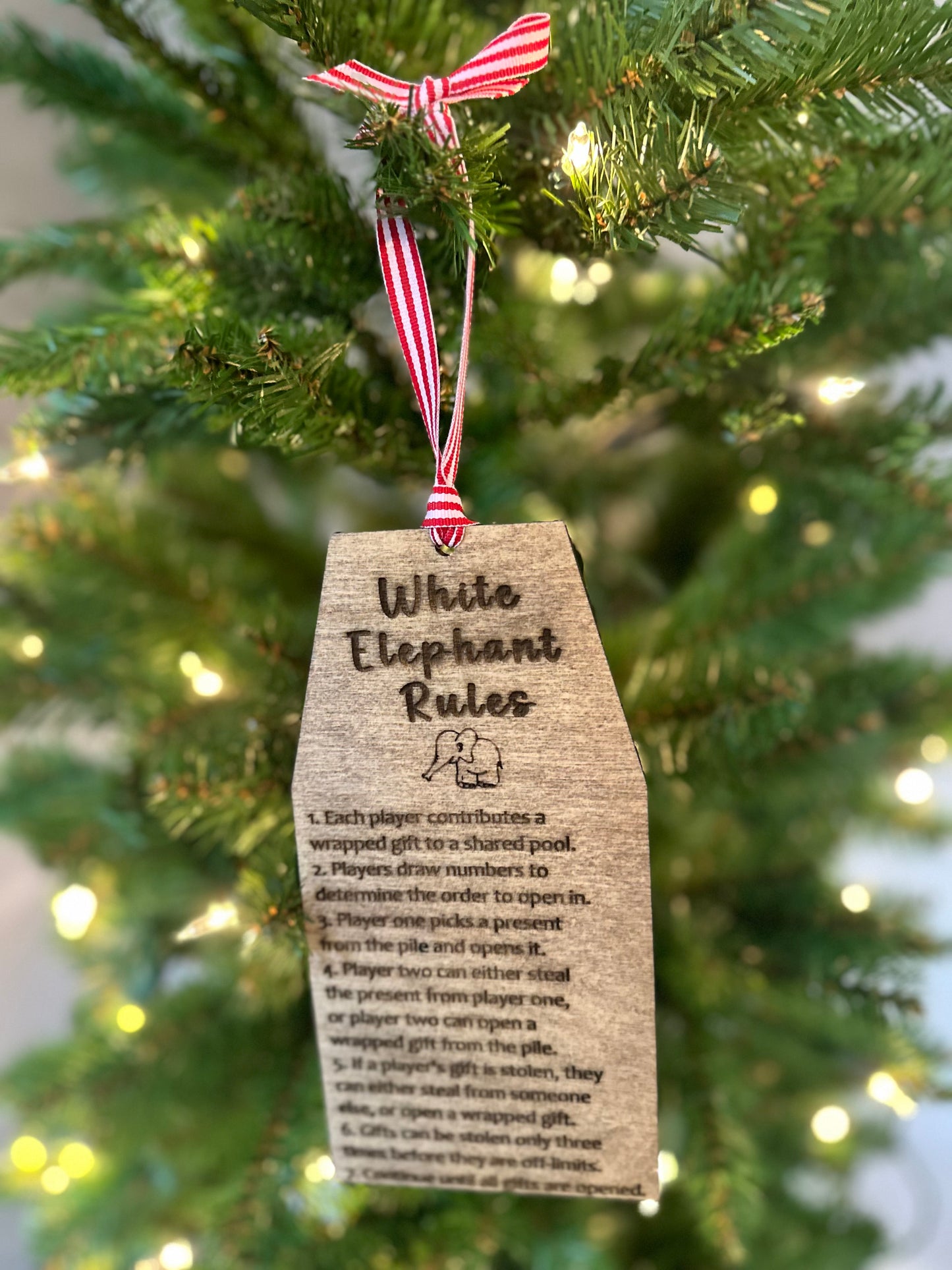 White Elephant Game Instructions - Christmas Ornament