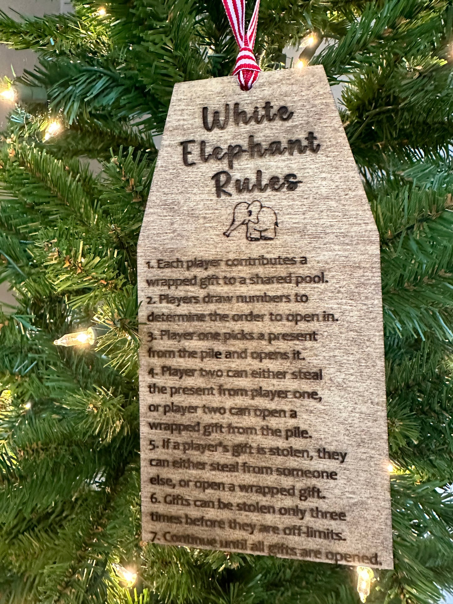 White Elephant Game Instructions - Christmas Ornament