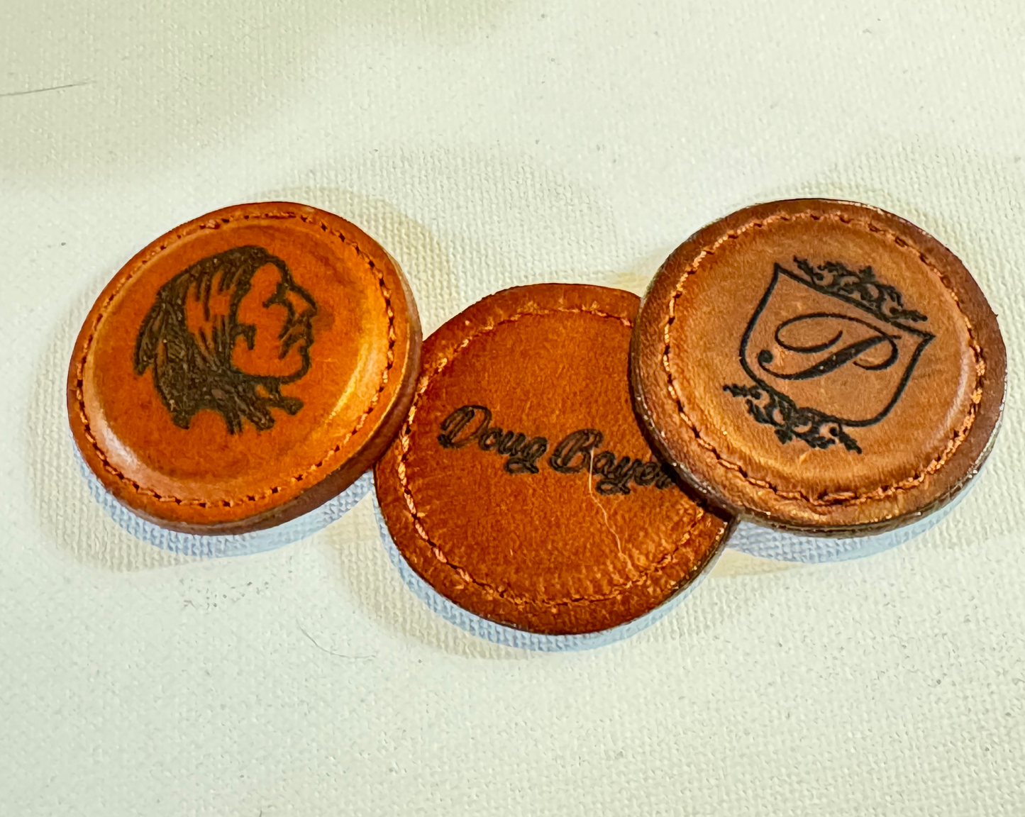 Custom Leather Golf Ball Marker